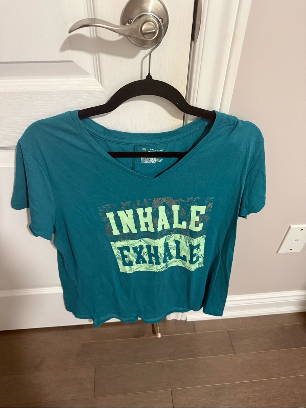tek gear Teal Graphic 'INHALE EXHALE' Short Sleeve Tee